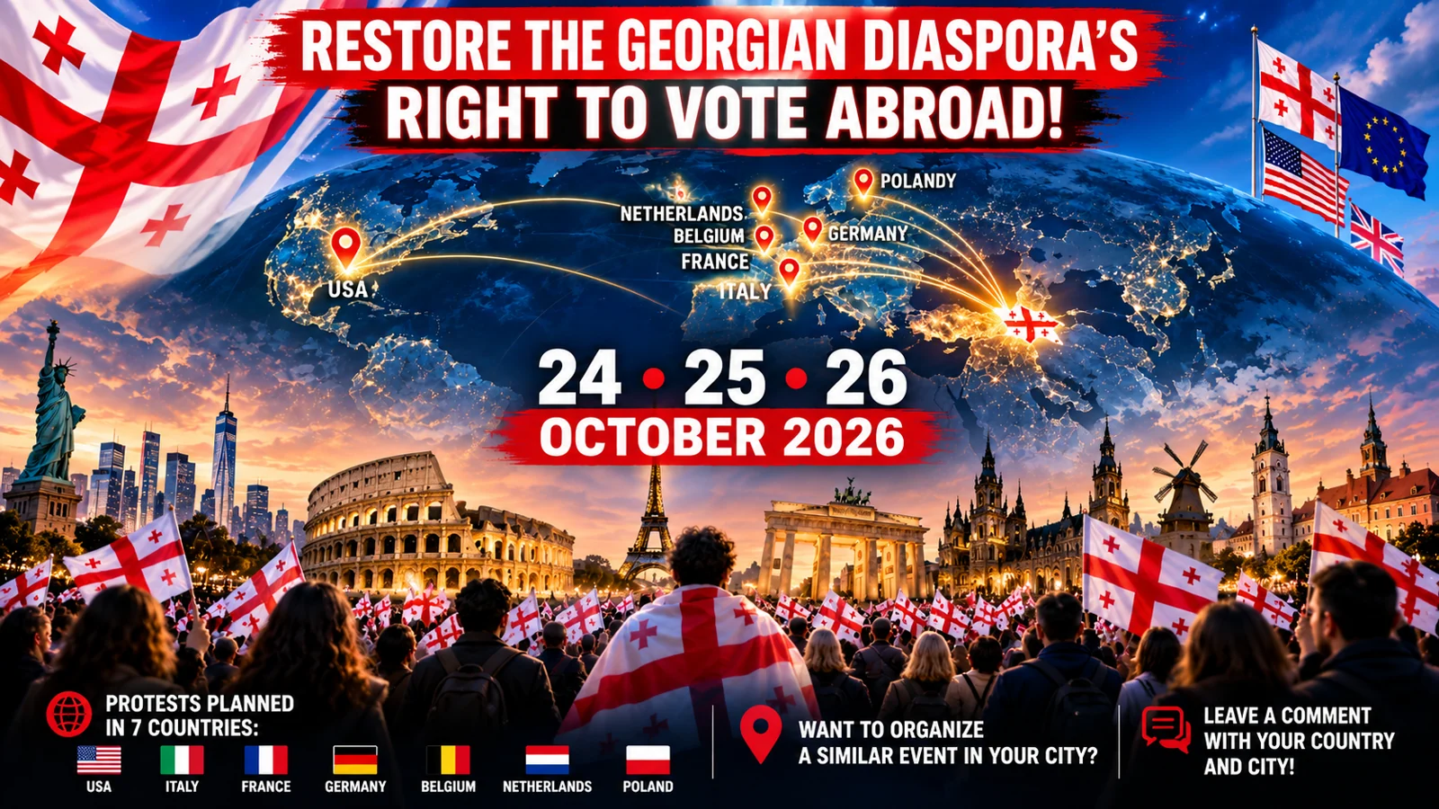 Restore the Georgian diaspora’s right to vote abroad — 24–26 October 2026
